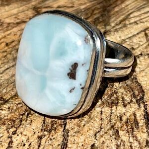 Caribbean Larimar Ring Size 8